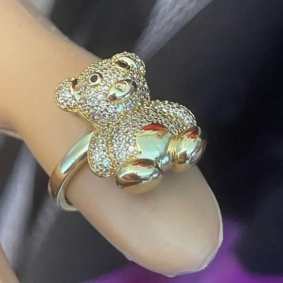 Fashion Bear 14K Gold Plated adjustable Ring - Picture 8 of 12